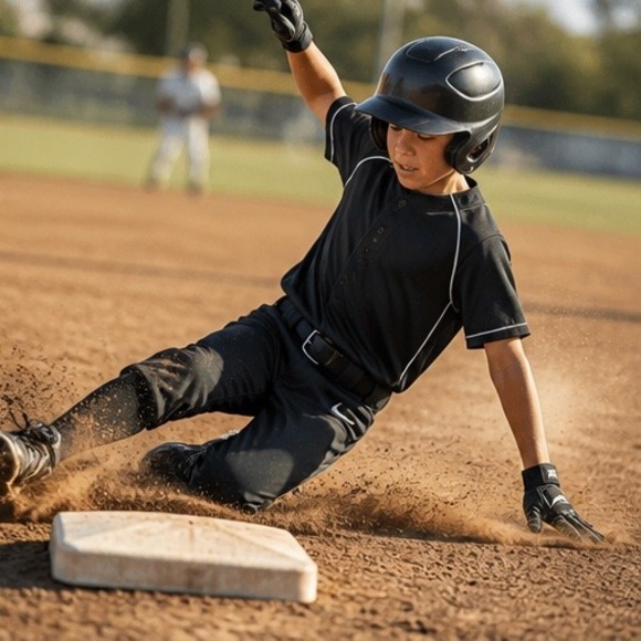 Nike Other - Nike Boys Baseball Pants Black Athletic Swoosh Logo Double Snap Waist Kids‎